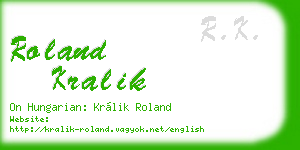 roland kralik business card